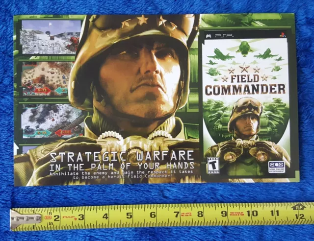 FIELD COMMANDER Video Game Store Display Sign 2006 Sony PlayStation PSP Promo