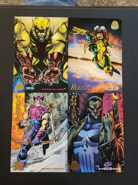 1994 Marvel Promo 4 Card Sheet Universe 1994