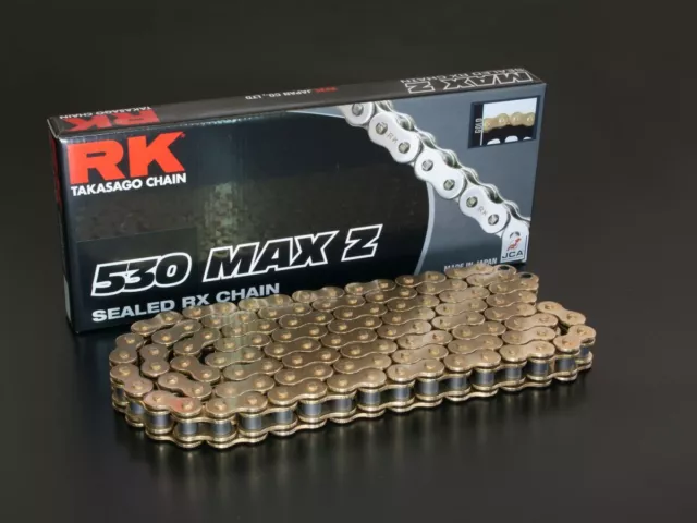 RK Max-Z 102 Rivet Link 530 X-Ring Replacement Moto Drive Chain Gold / Carbon