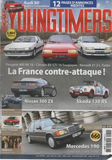 YOUNGTIMERS 50 MERCEDES 190 BX GTI 16S R21 2L TURBO PEUGEOT 405 Mi16 SKODA 130RS