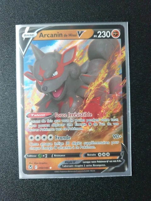 Carte Pokémon - Arcanin de Hisui V 090/195 - Tempête Argentée - Neuf FR