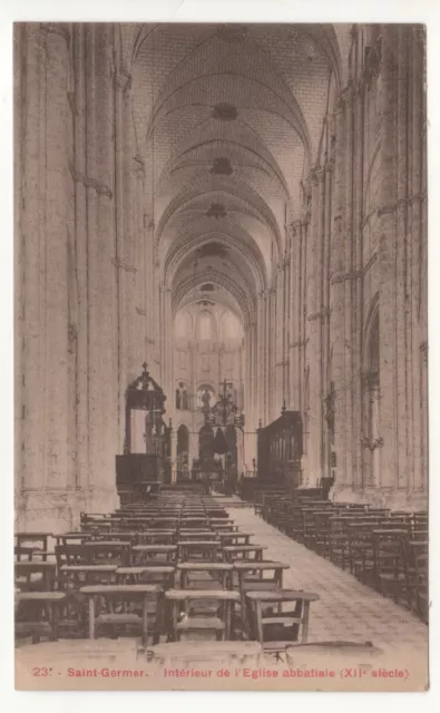 Cpa 60 - Saint Germer : Intérieur De L'église Abbatiale (Oise) Non Écrite