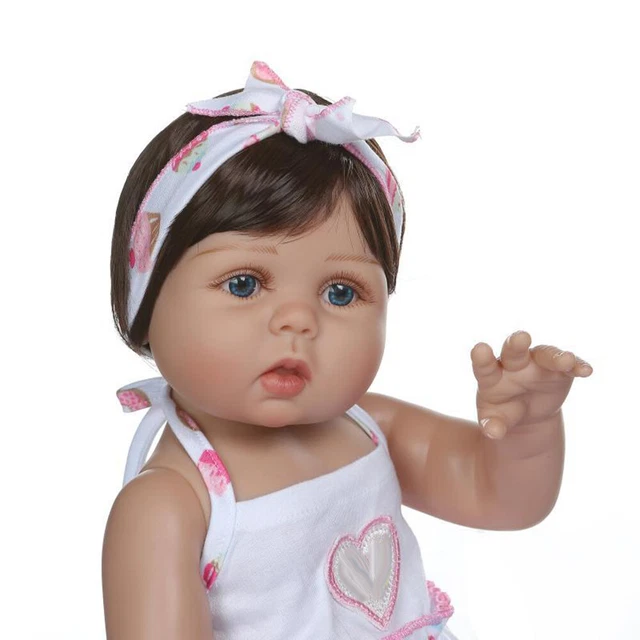 48cm Newborn Toddler Reborn Doll Cute Girl Full Body Vinyl Silicone Waterproof