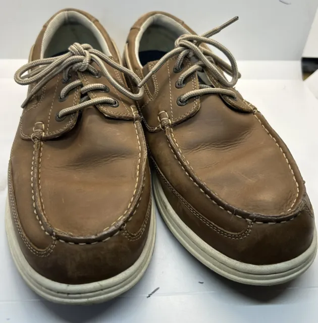 Men’s 11 Dockers Brown Leather Boat Shoes VERY NICE Clean Dress Used