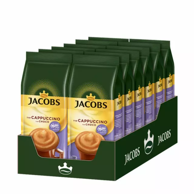 JACOBS Momente Choco Cappuccino, Kaffee mit Schokonote, Nachfüllbeutel, 12x500g