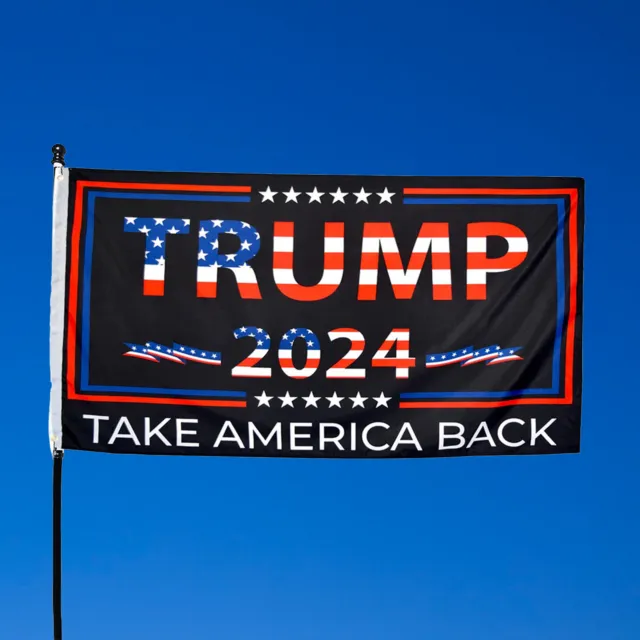 Double Sided Donald Trump 2024 Flag Take America Back 3x5 Feet In/Outdoor Banner