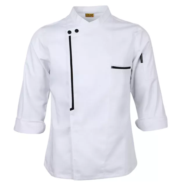 Men Women  Chef Apparel Fashion Long Sleeve Executive Chefs Jacket - White, XL