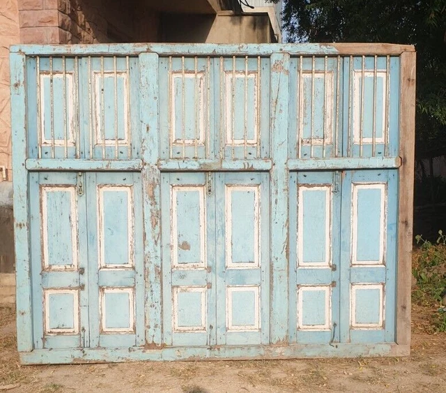 Puerta india tallada vintage, Puerta india antigua, Puerta de madera de...