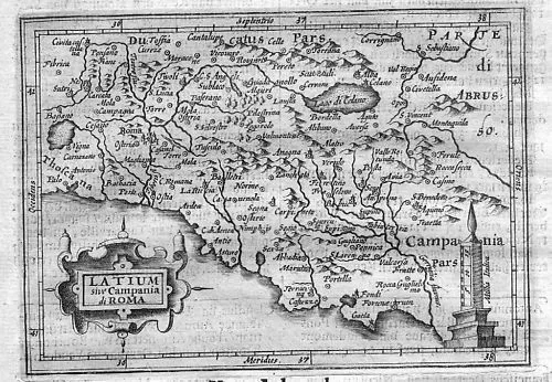 1620 - Italia Lazio Roma incisione Hondius