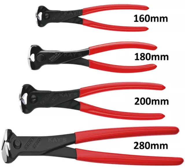 Knipex 6801 Concreters Wire Cutter Pliers Steel Fixers End Cutting Twist Nippers