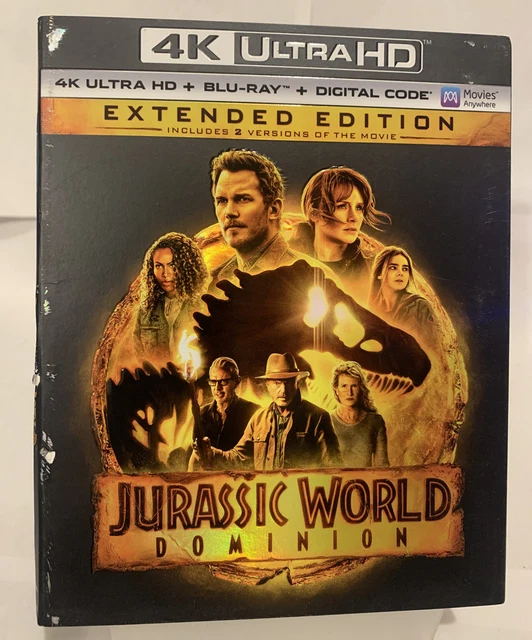 JURASSIC WORLD DOMINION 4K Ultra HD Blu-ray Digital 2022 Sealed With ...
