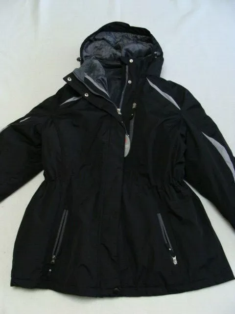 NWT WOMEN S PLUS Below Zero Black 3 in 1 Winter Jacket Size 1X