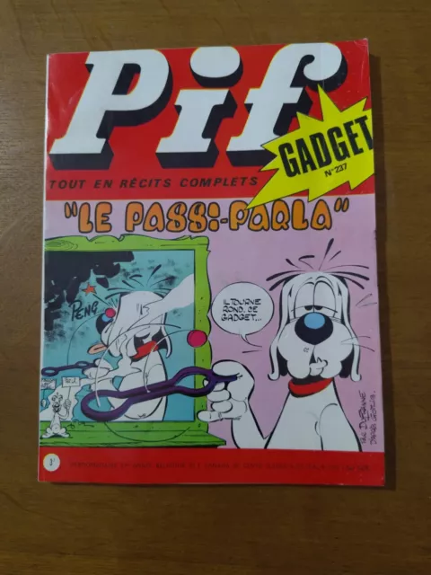 Pif gadget n°237 hebdomadaire V.F (sans le gadget) - Septembre 1973