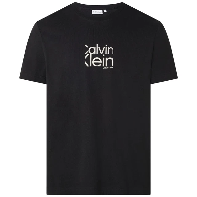 Calvin Klein t-shirt nera da uomo articolo K10K111122 maglietta in cotone logo