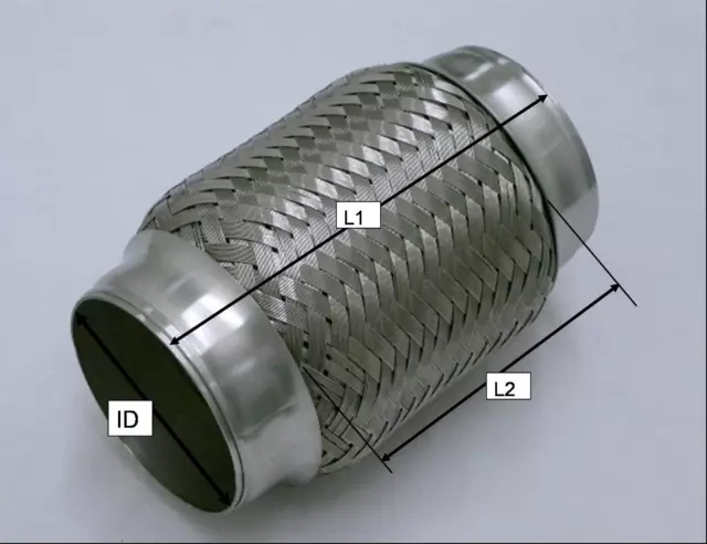 Burstflow Flexrohr Edelstahl 45,5 x 150 mm HDD Wellrohr Interlock tube universal 2