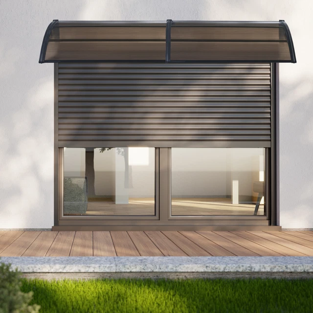 [en.casa] copertura tettoia tettoia per porta tetto per porta di casa tetto per porta di casa 300 x 100 cm