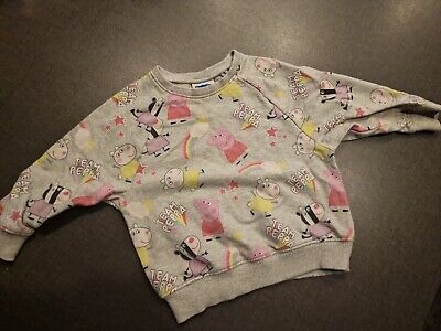 girls 12-18 months Peppa Pig rainbow  jumper sweatshirt winter clothes next day