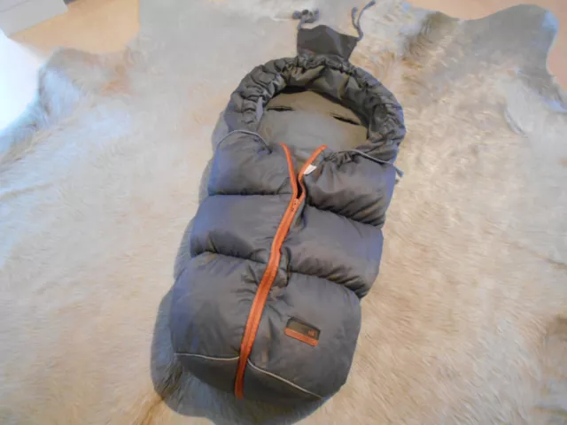 *Odenwälder Babynest* Fusssack Schlafsack Oliv/Grau kuschelig!