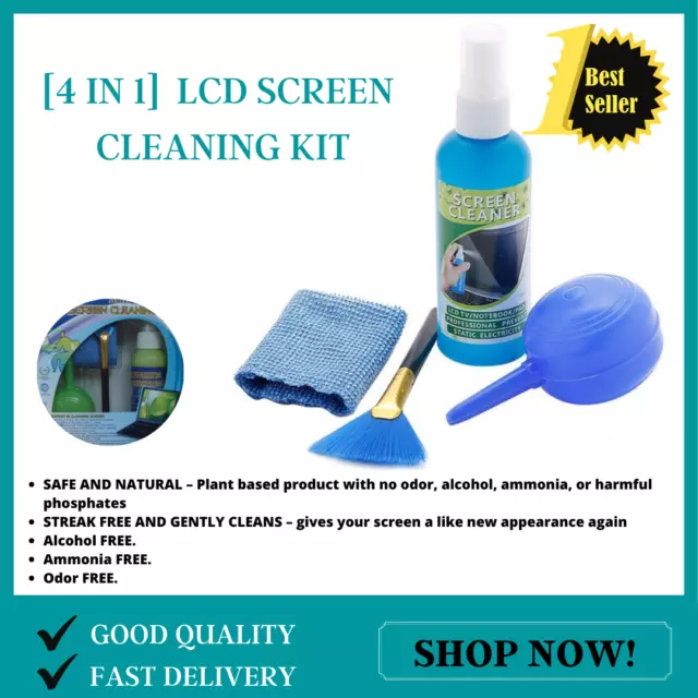 TV Screen Cleaner Kit LED LCD OLED Laptop iPad Tech Devices Lens Glass Cleaner