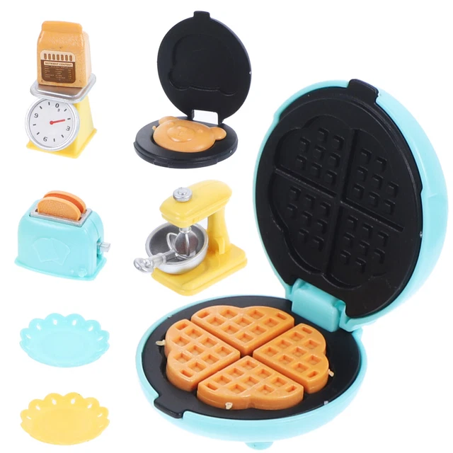 Kotkiddy Lot De 6 Ustensiles Miniatures Pour Maison De Poupée, Jouet Alimentaire Miniature, Steak Miniature, Kit De Gâteau Miniature, Mini Kit De Pâtes, Mini Thé De L'après-midi
