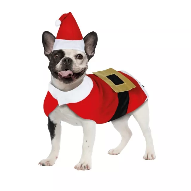 Costume Da Babbo Natale Per Cane Natale Carnevale Vestito Guirma Cani Unisex