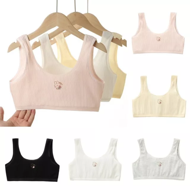 5 Pack Girls Sports Bra Cotton Training Bras U Shape Back Underwear with  Removable Bust Pad Teenage Girls Crop Vest for 7-12 Years : :  Fashion