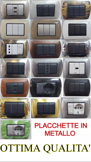 Placche Placchette In Metallo Per Serie Living International Compatibili Bticino