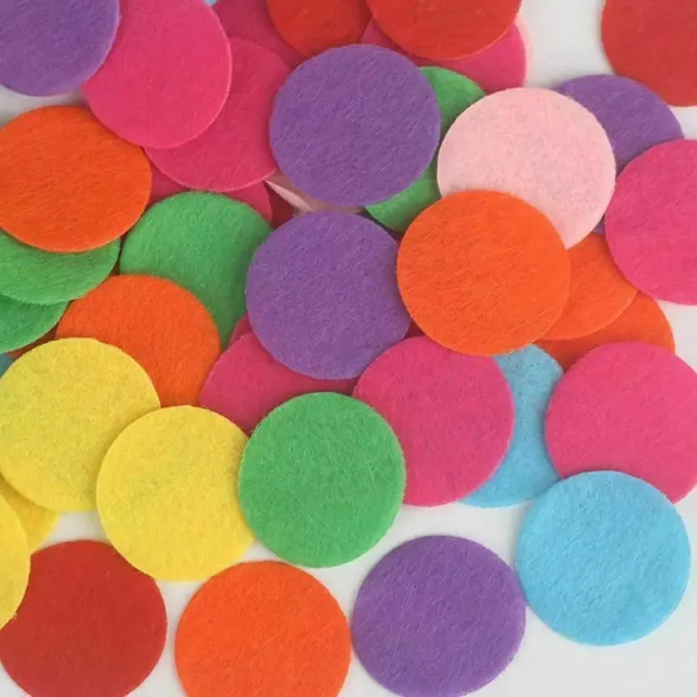 100 PCS Round Felt Fabric Pads Patches Non Woven Fabric Flower Accessories 3CM