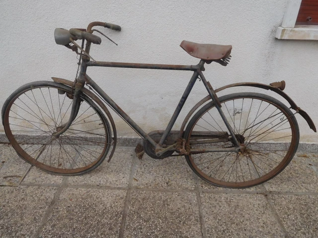 BICI BICICLETTA FRENI A Bacchetta D'epoca Vintage Superlux Rossa E Rinf