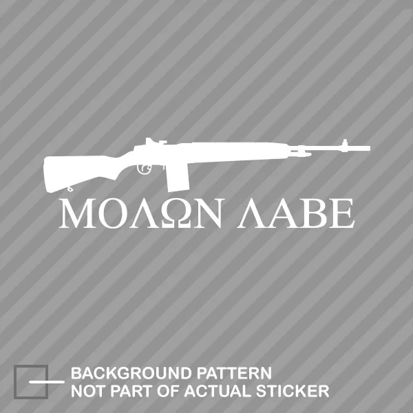 Molon Labe Come Take Them M1A Carbine Rifle Sticker Die Cut Decal 2A amendment