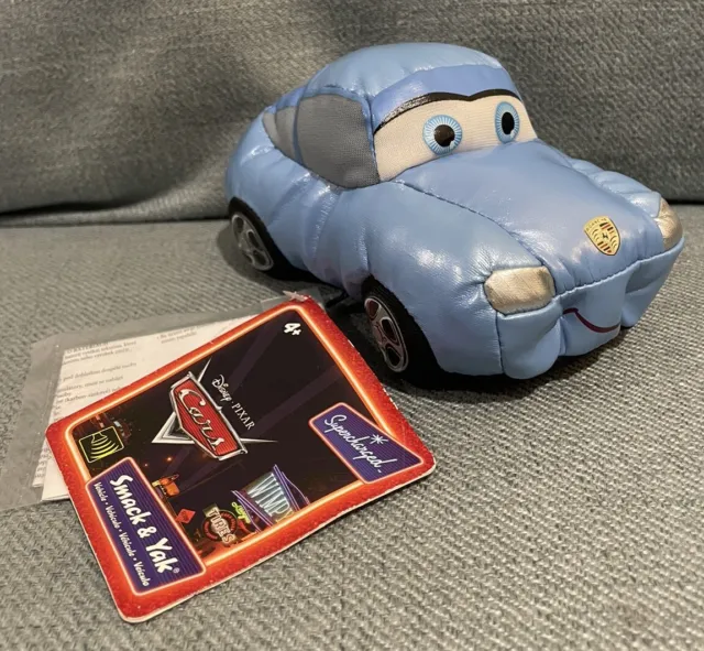 Disney Pixar Cars Sally Carrera 6" Plush Stuffed Toy Car Blue Porshe  Mattel