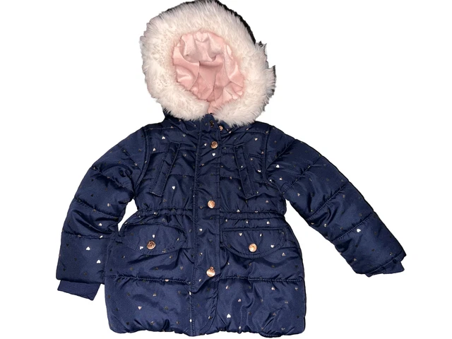 2T Carters Fleece Lined Hooded Winter Coat
