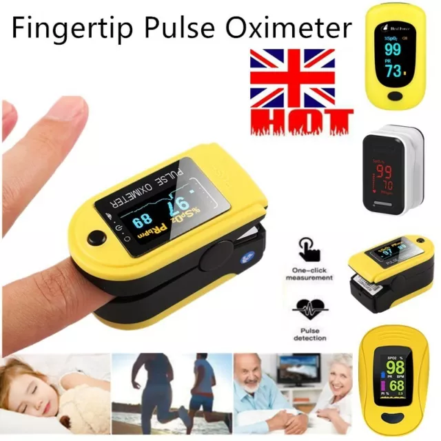 Fingertip Blood Oxygen Level Saturation Sats Probe Oximeter SpO2 OLED Monitor c