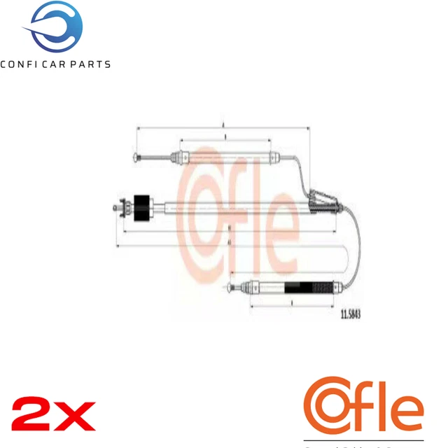 Handbremsseil Bremsseil Paar Hinten Cofle 115843 2Pcs P Neu Oe Qualität