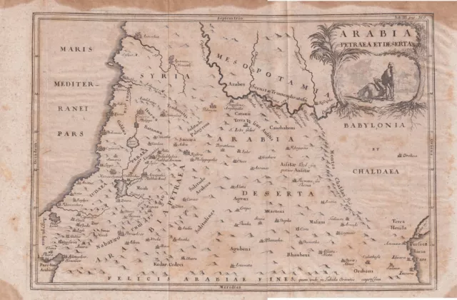 1701, Arabia Babilonia Mappa, incisione su rame, dal Cellario Cellarius
