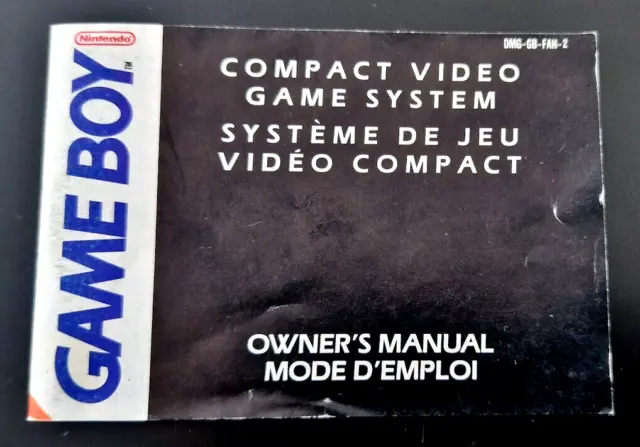 " Mode D'emploi De La Console Nintendo Game Boy Classique " + Poster Couleur !!