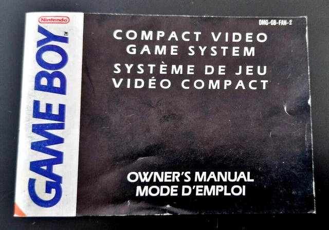 " Mode D'emploi De La Console Nintendo Game Boy Classique " + Poster Couleur !!