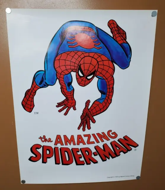 Vintage Spider Man Poster 1974 RARE Collectable