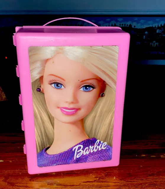 Tara Toy Barbie Accessory Case Pink Plastic Storage Organizer 9 Vintage  1999