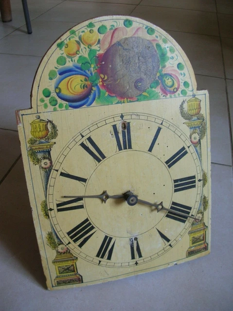 Horloge De Maison De Poupée Art Nouveau En Tôle - Vers 1900 - Jouet En Métal Ancien Original D'avant 1945 - Décoration