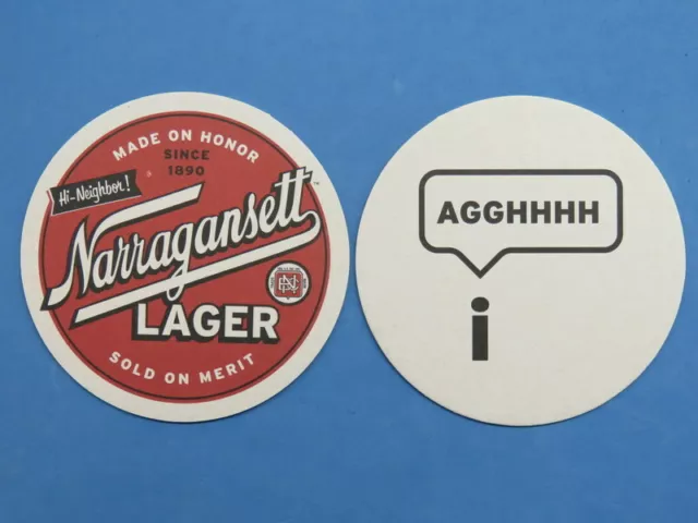 Beer Bar Coaster: NARRAGANSETT Lager, Providence, Rhode Island ~ Agghhhh! Puzzle