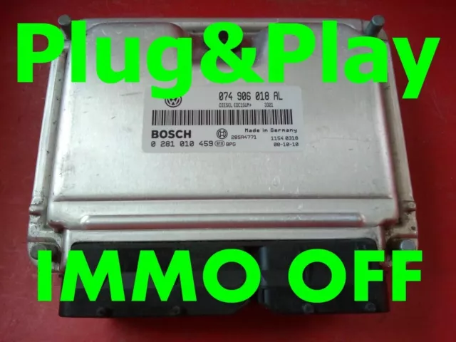 IMMO OFF / Calculateur Plug&Play VW T4 TDI 2.5 ACV 0281010459 - 074906018AL...