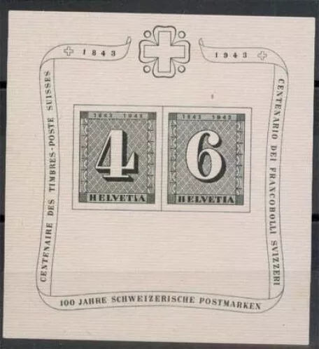 Schweiz MiNr. Bl. 8 **, Schweizer Briefmarken