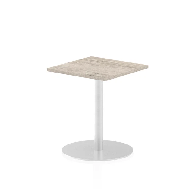 Dynamic Italia 600Mm Poseur Square Table Grey Oak Top 725Mm High Leg ITL0219