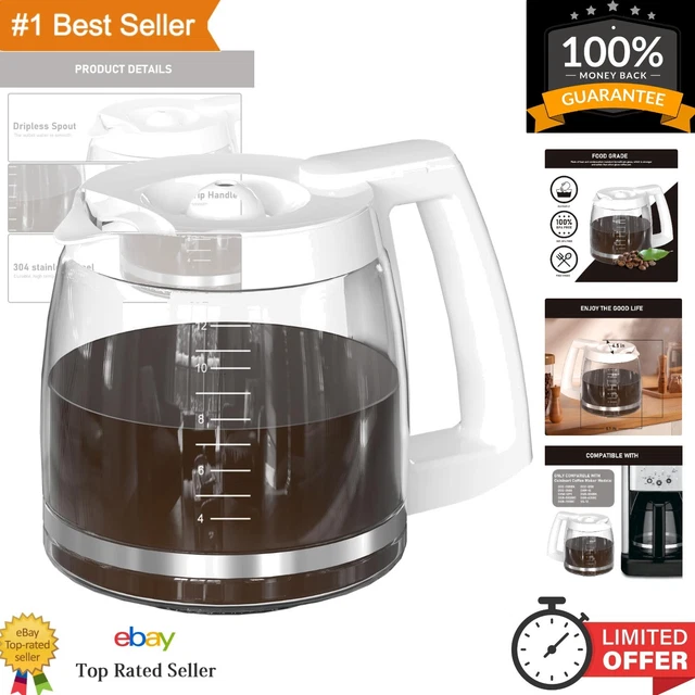 DURABLE 12CUP BOROSILICATE Glass Coffee Pot Replacement for Cuisinart