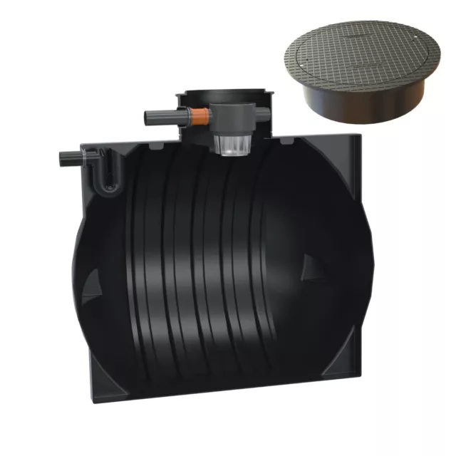 Regenwassertank Zisterne 6000L - Set inkl.Anschlüsse + PE-Abdeckung+Gartenfilter