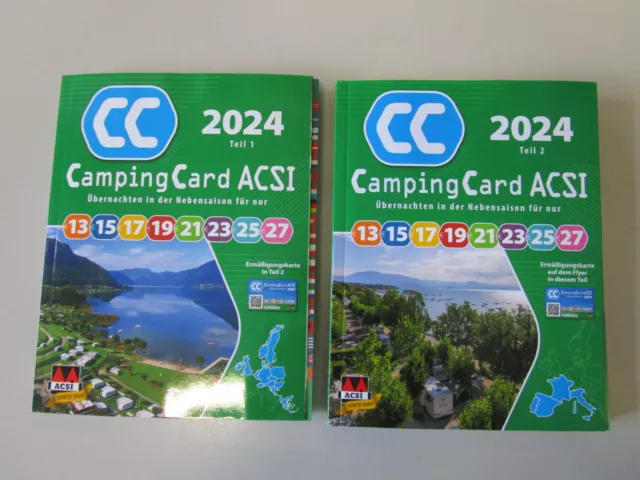 ACSI 2024 CampingCard Campingführer mit Ermäßigungskarte Campingplätze ++ NEU ++