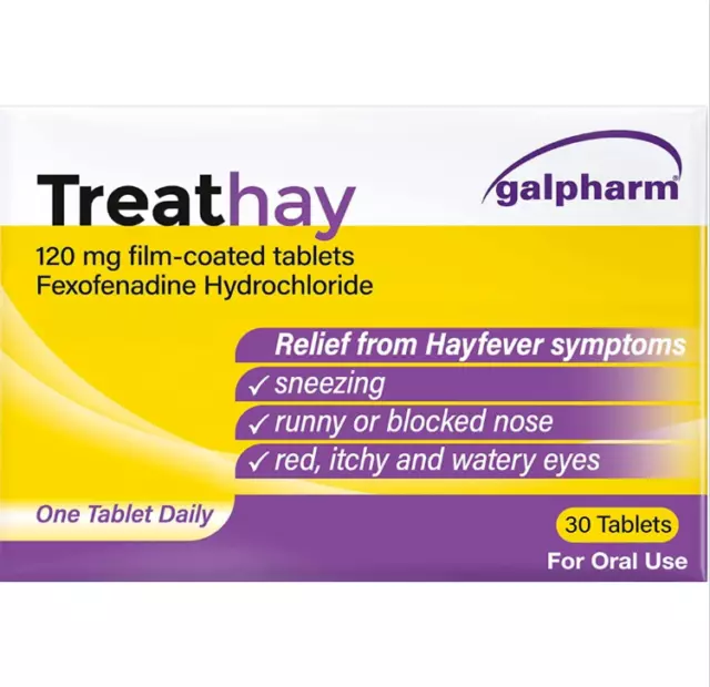 Galpharm Treathay Hayfever Relief Fexofenadine - 30 tablets