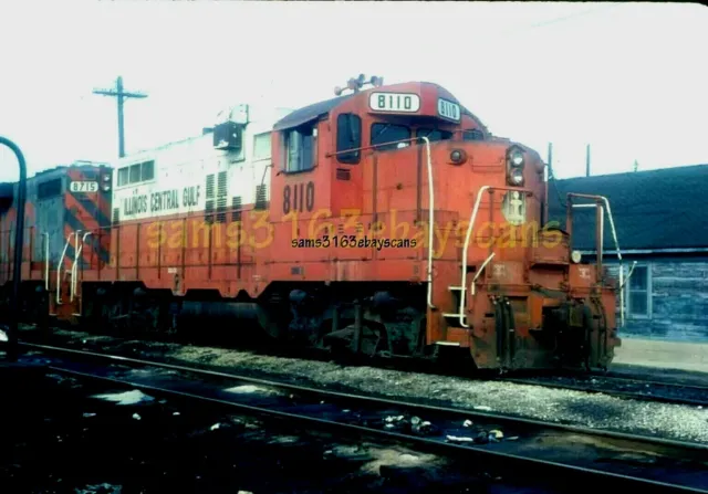 Original Slide Illinois Central Gulf Rr Gp10 8110 Indianapolis In 1987
