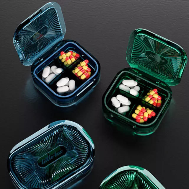 Caja de píldoras de viaje organizador de contenedores de medicamentos estuche almacenamiento de vitaminas caja de medicamentos